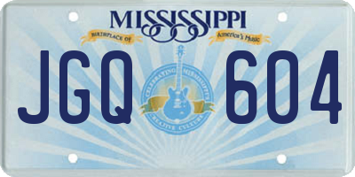 MS license plate JGQ604