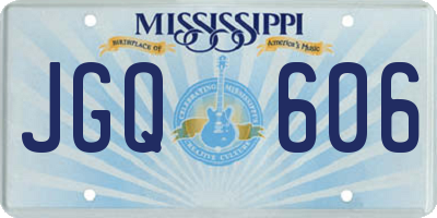 MS license plate JGQ606