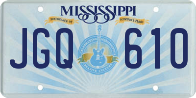 MS license plate JGQ610