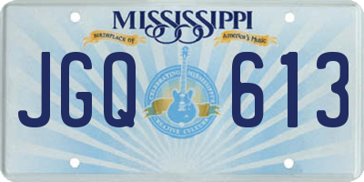 MS license plate JGQ613