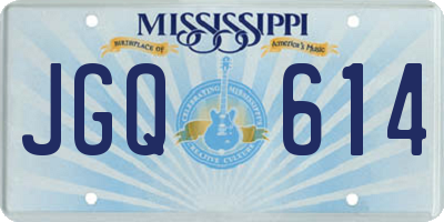 MS license plate JGQ614
