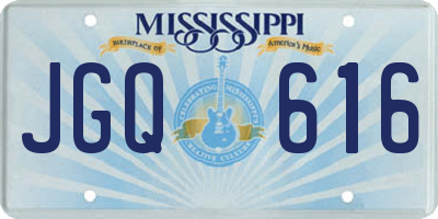 MS license plate JGQ616