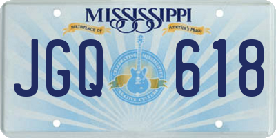 MS license plate JGQ618
