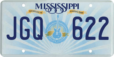 MS license plate JGQ622