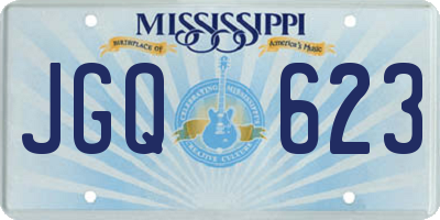 MS license plate JGQ623