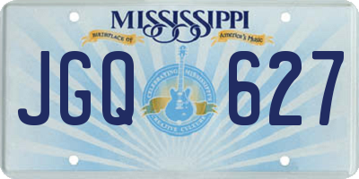 MS license plate JGQ627