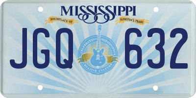 MS license plate JGQ632