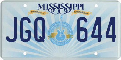 MS license plate JGQ644
