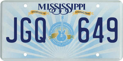 MS license plate JGQ649