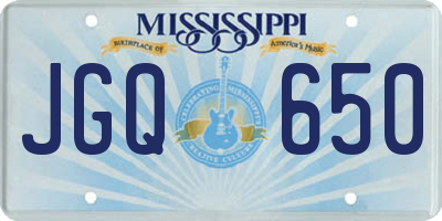 MS license plate JGQ650