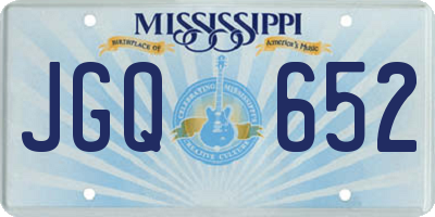 MS license plate JGQ652