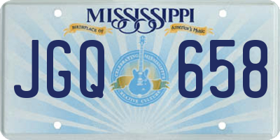 MS license plate JGQ658