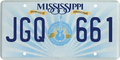 MS license plate JGQ661