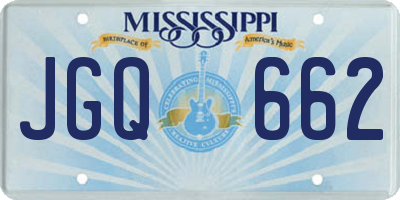 MS license plate JGQ662