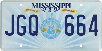 MS license plate JGQ664