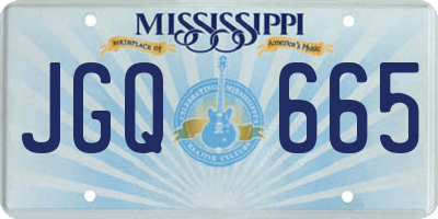 MS license plate JGQ665