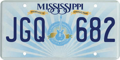 MS license plate JGQ682