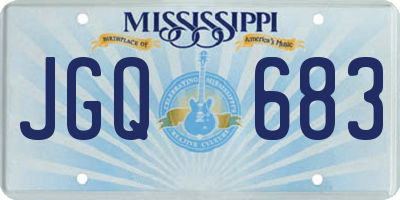 MS license plate JGQ683