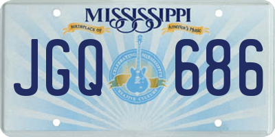 MS license plate JGQ686