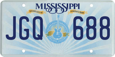 MS license plate JGQ688