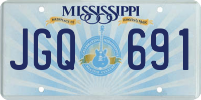 MS license plate JGQ691