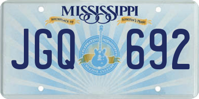 MS license plate JGQ692