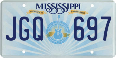 MS license plate JGQ697