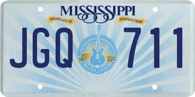 MS license plate JGQ711