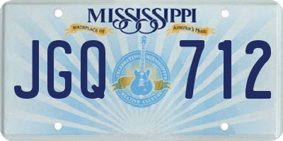 MS license plate JGQ712