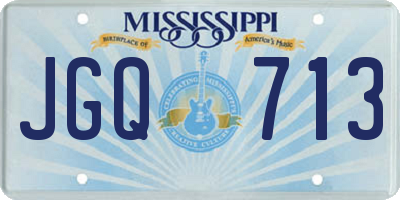 MS license plate JGQ713