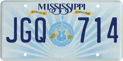 MS license plate JGQ714