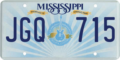 MS license plate JGQ715