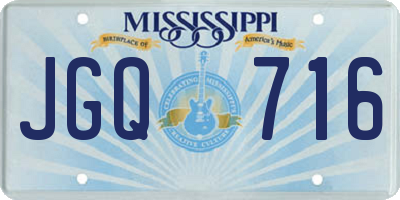 MS license plate JGQ716