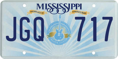 MS license plate JGQ717