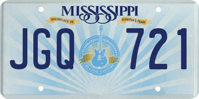 MS license plate JGQ721
