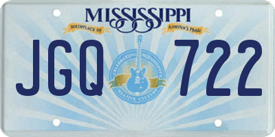 MS license plate JGQ722