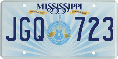 MS license plate JGQ723