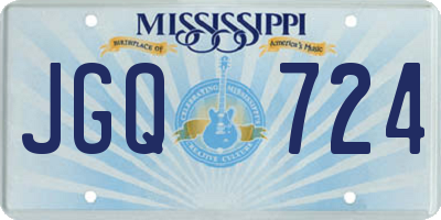 MS license plate JGQ724