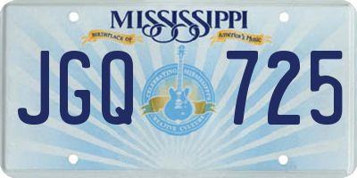 MS license plate JGQ725