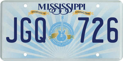 MS license plate JGQ726