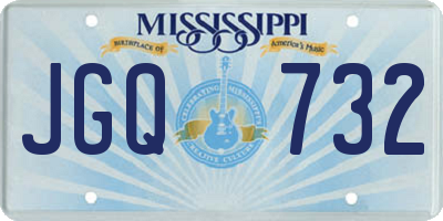 MS license plate JGQ732