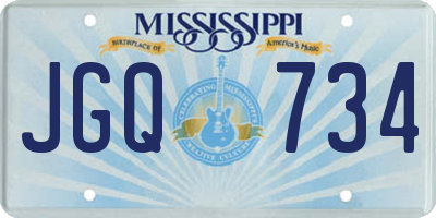 MS license plate JGQ734