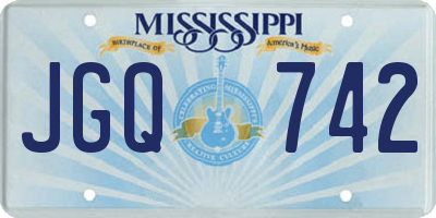MS license plate JGQ742