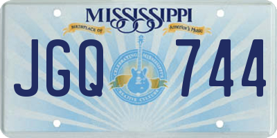MS license plate JGQ744