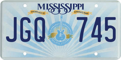 MS license plate JGQ745