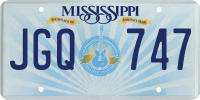 MS license plate JGQ747