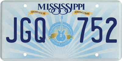 MS license plate JGQ752