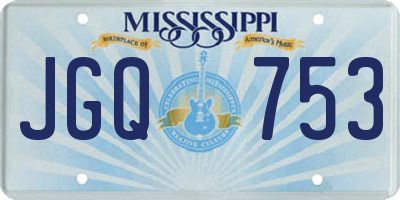 MS license plate JGQ753