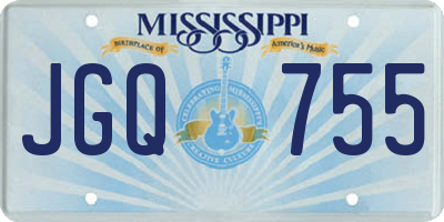 MS license plate JGQ755