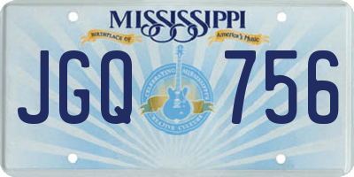 MS license plate JGQ756